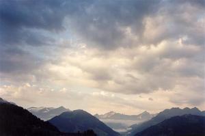View of mountains around Gstaad
