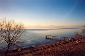 Clear sunrise in winter