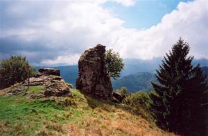 Stone at the top of hill