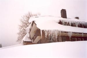 Haus Sonne in snow with icicles