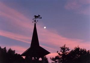 Klinik Zimmermann roof, sunset, moon