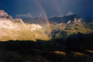 Rainbows above Partnun