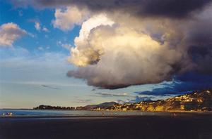 Swirling cloud over beach, Nzealand