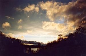 Clouds over lake at sunset, Brunnen