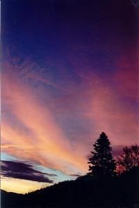 Pink sunset clouds