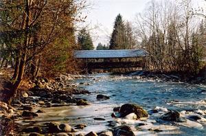 Wooden bridge in Saanen