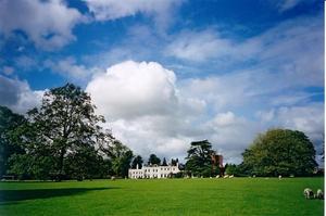 View of School mansion with round cloud above it