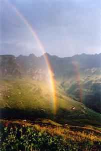 Rainbows above Partnun