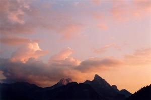 Pink sky over Ruebli