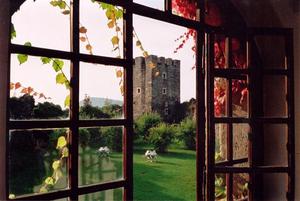 View through the window of Castle Pergine