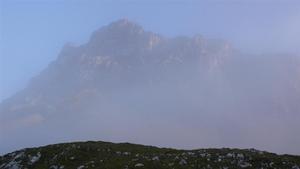 Sulzfluh partly hidden by midday mist