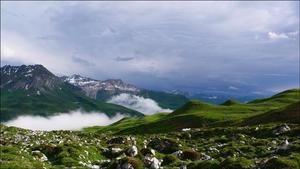 View from Sulzhutte with clouds