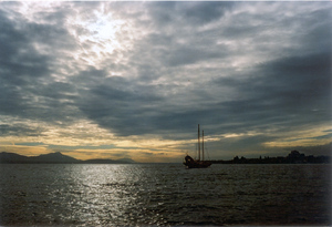 Buchillon Lake after sunset