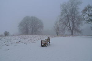Brockwood bench in winter