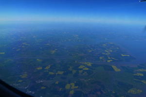 London from a plane