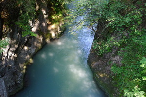 The Saane from the bridge in Rougemont