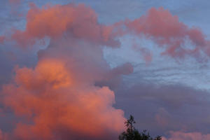 Fiery clouds