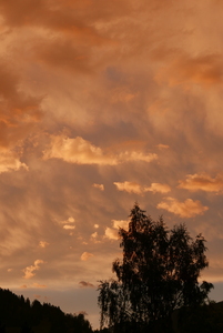 Apricot clouds from Chalet Solitude